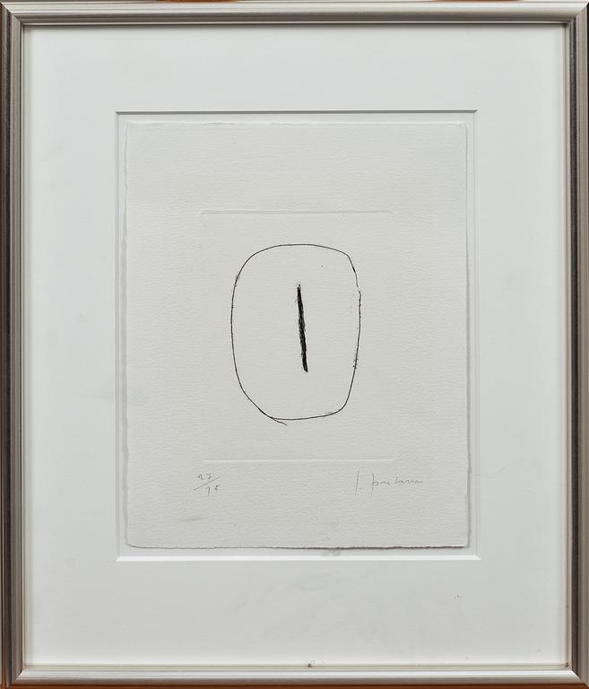 LUCIO FONTANA, etsning, sign och numr 27/75.