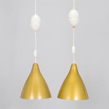 Lisa Johansson-Pape, taklampor, ett par, modell 1314, Stockmann Orno, 1900-talets mitt.