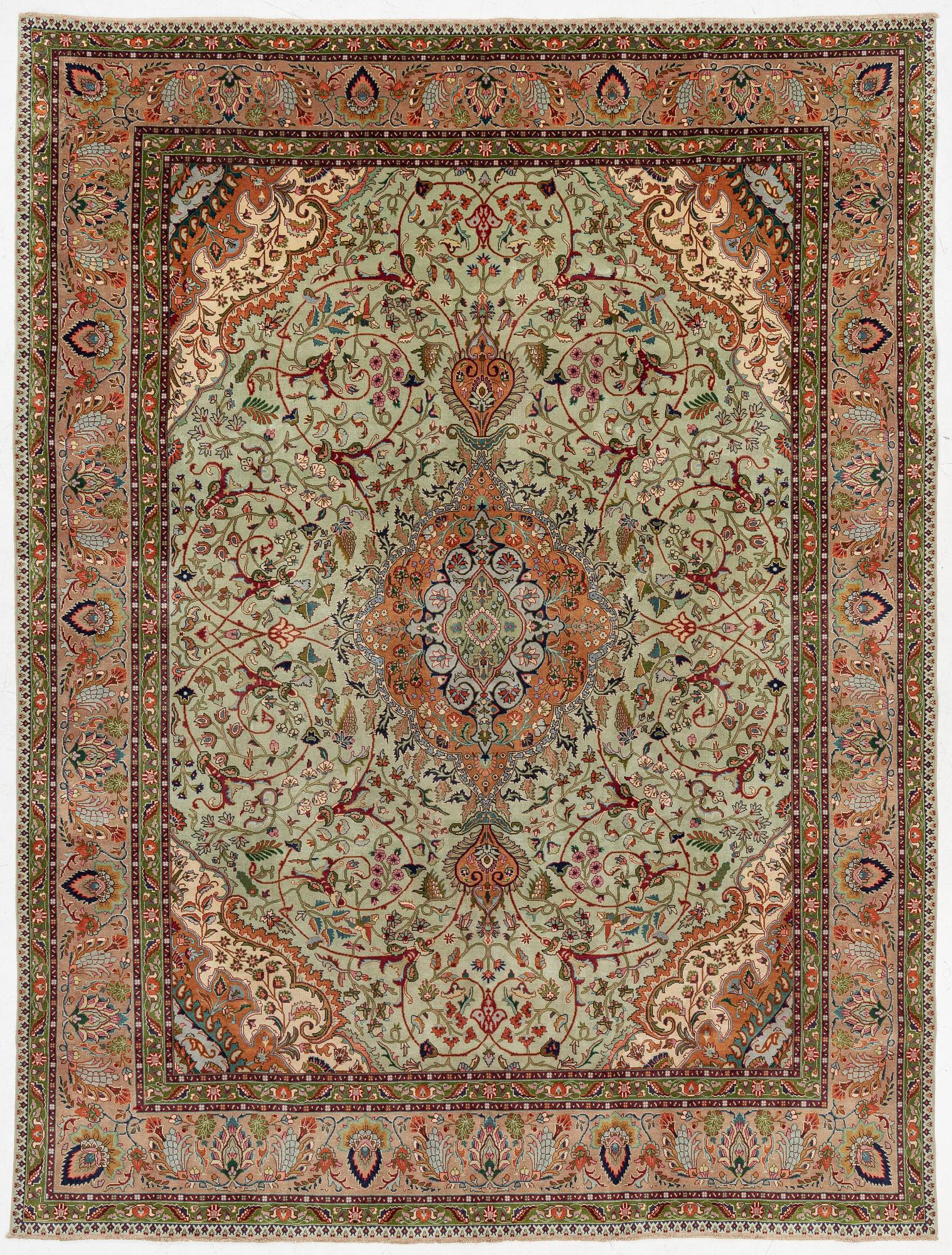 Carpet, Tabriz-Patina approx. 392 x 297 cm.