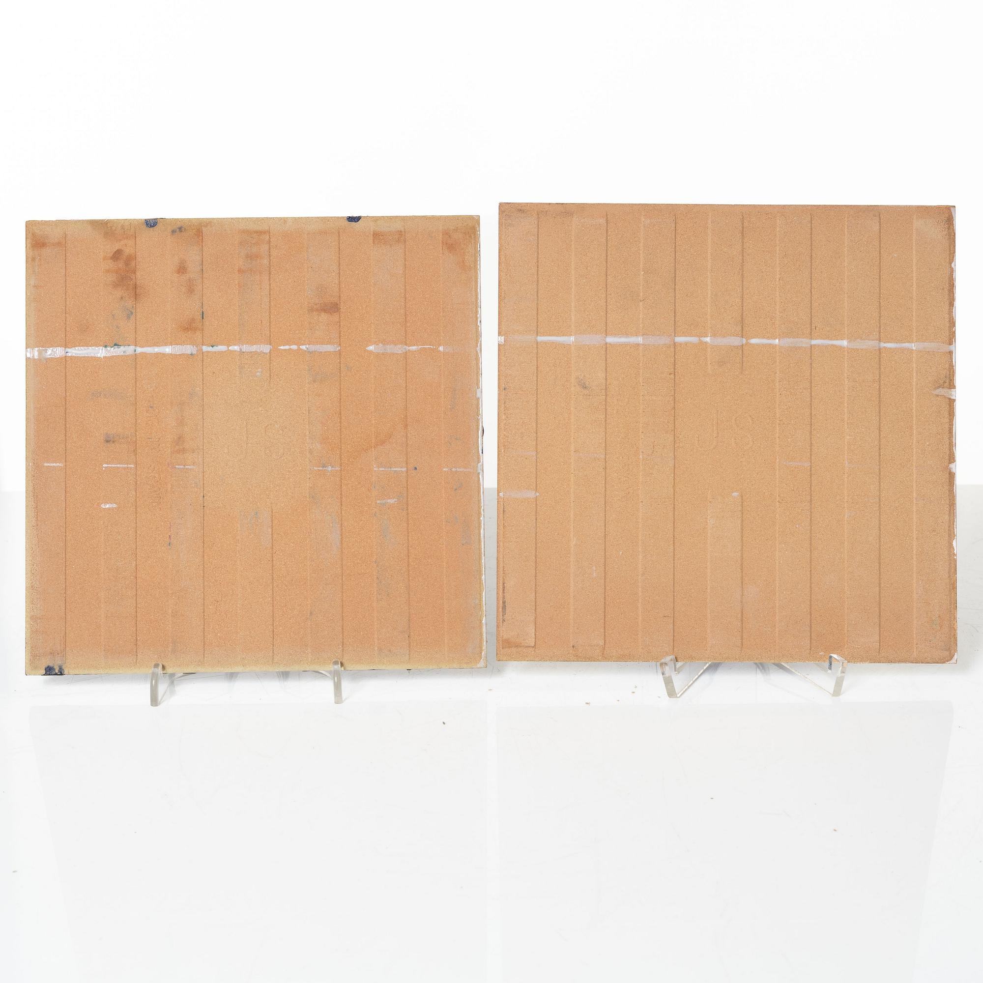 Salvador Dalí, after. Twelve earthenware tiles, late 20th Century.