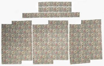 John Henry Dearle, curtains, 6 pcs, "Golden Lily", William Morris Collection, Sanderson, England.