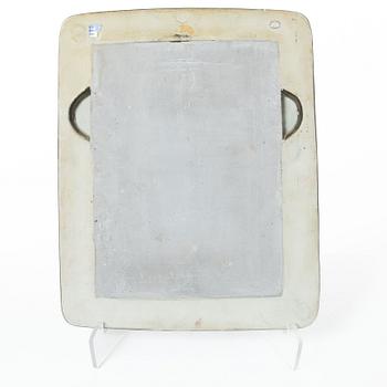 Lisa Larson, a stoneware mirror, wall relief and ashtray,  Gustavsberg.