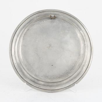 A group of eight Swedish pewter dishes, 18th-20th Century, including Mathias Norling, Jönköping, 1863.