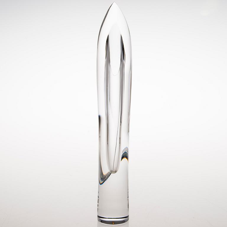 Aimo Okkolin, LASIVEISTOS, "Kurjenmiekka", signeerattu Aimo Okkolin, Riihimäen Lasi Oy.