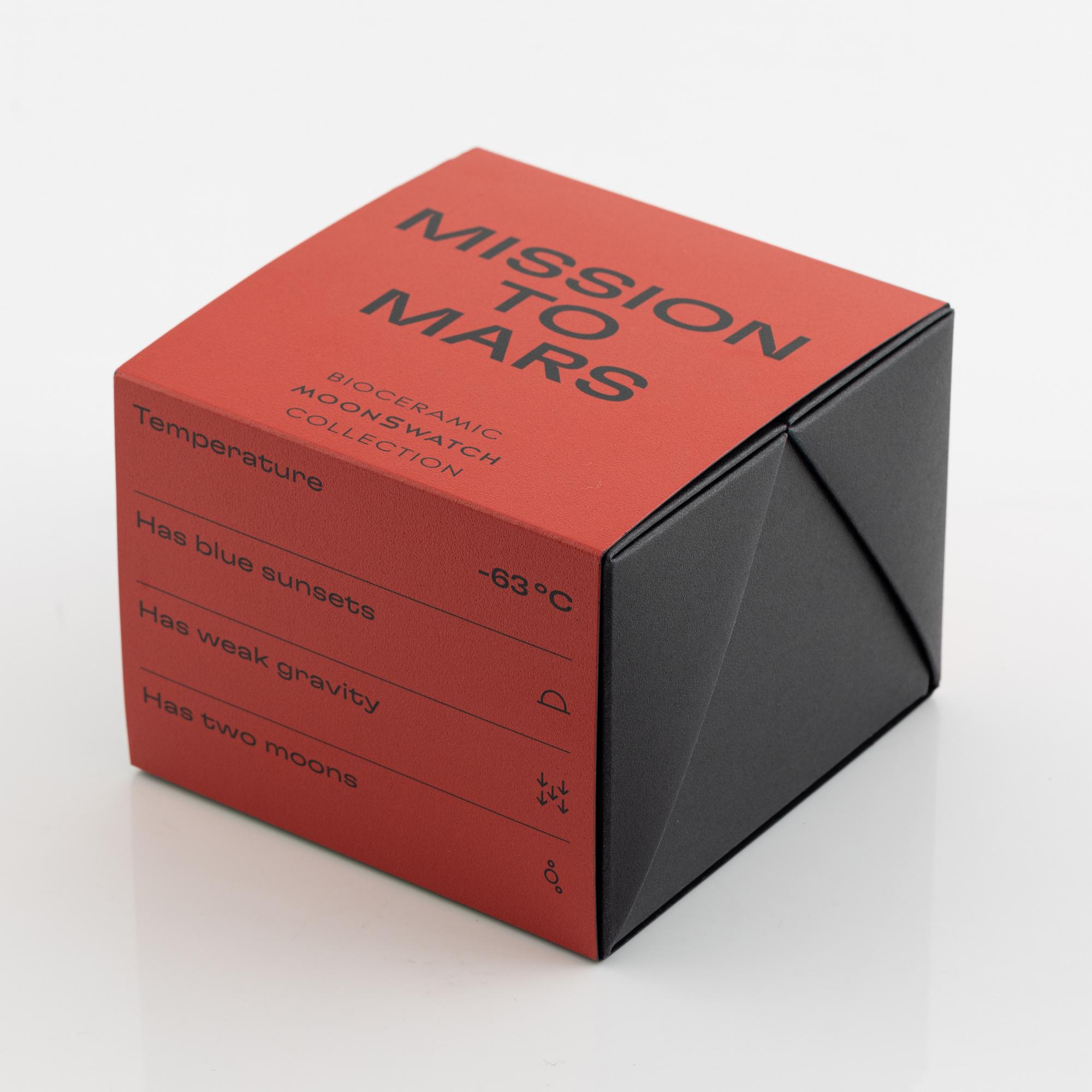 Swatch/Omega, MoonSwatch, Mission to Mars, kronograf, armbandsur, 42 mm.