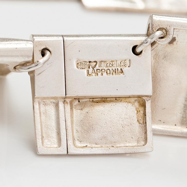 Björn Weckström, "Galaktiska toppar", halsband, sterlingsilver. Lapponia 1978.