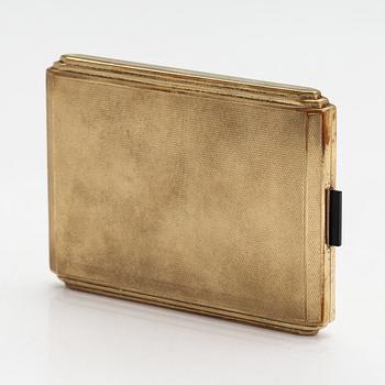 A art deco cogarette case made of 14K gold. Riemer, Czechoslovakia 1920s-30s.