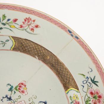 A famille rose dish, Qing dynasty, 18th Century.