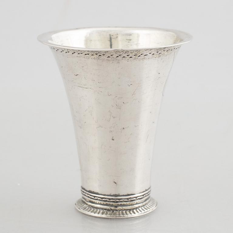 Samuel Zettersteen, bägare, silver, Lidköping 1771.