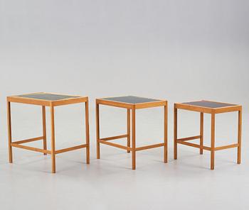 David Rosén, A David Rosén nest of tables, three pieces, '571-005', from the Futura-series, Nordiska Kompaniet, designed in 1953.