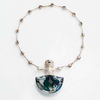 Björn Weckström, collier, "Zitas offer", silver, akryl.