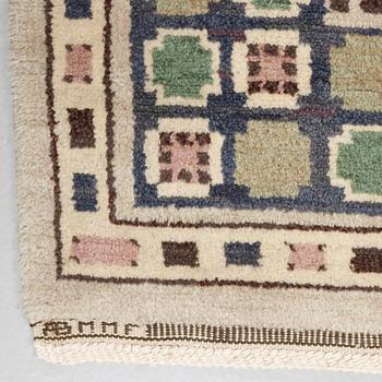 CARPET. "Hästhagen". Knotted pile. 340,5 x 276,5 cm. Signed AB MMF.
