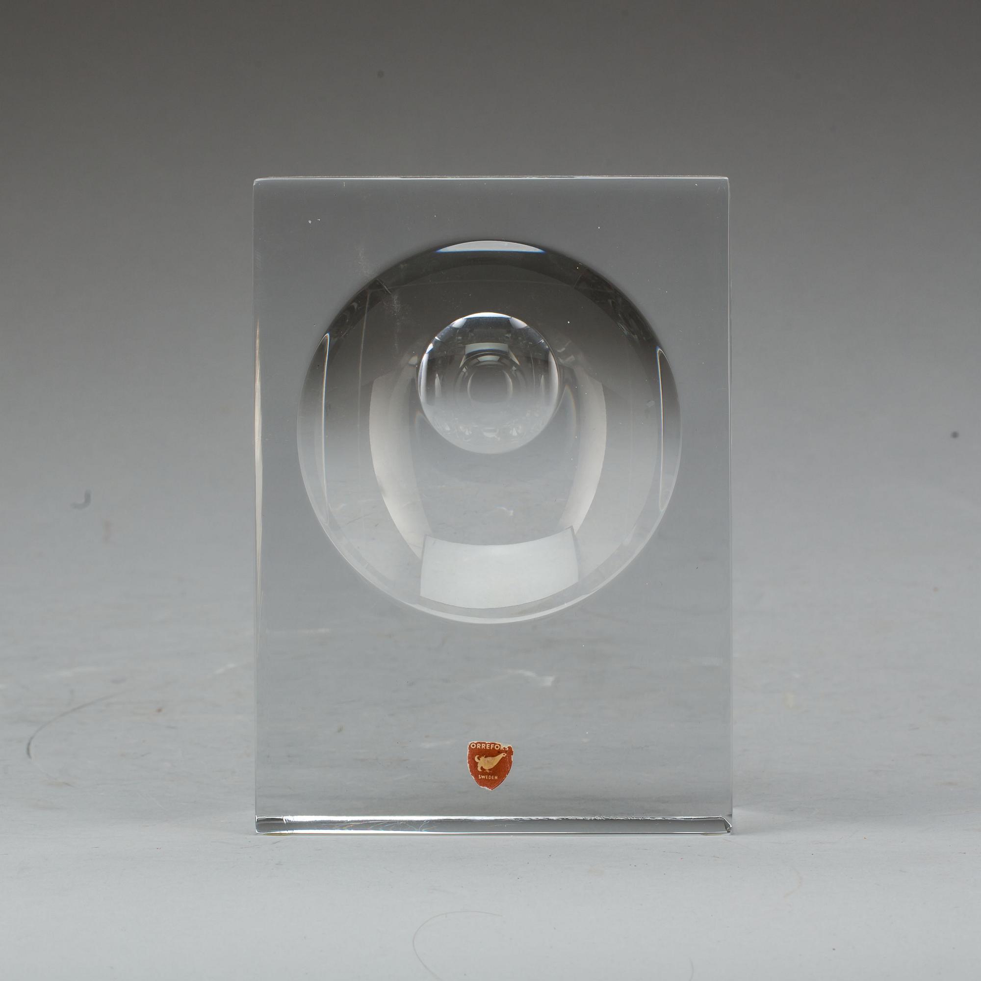 SKULPTUR, glas, Sven Palmqvist, Orrefors Expo, signerad R736.71.