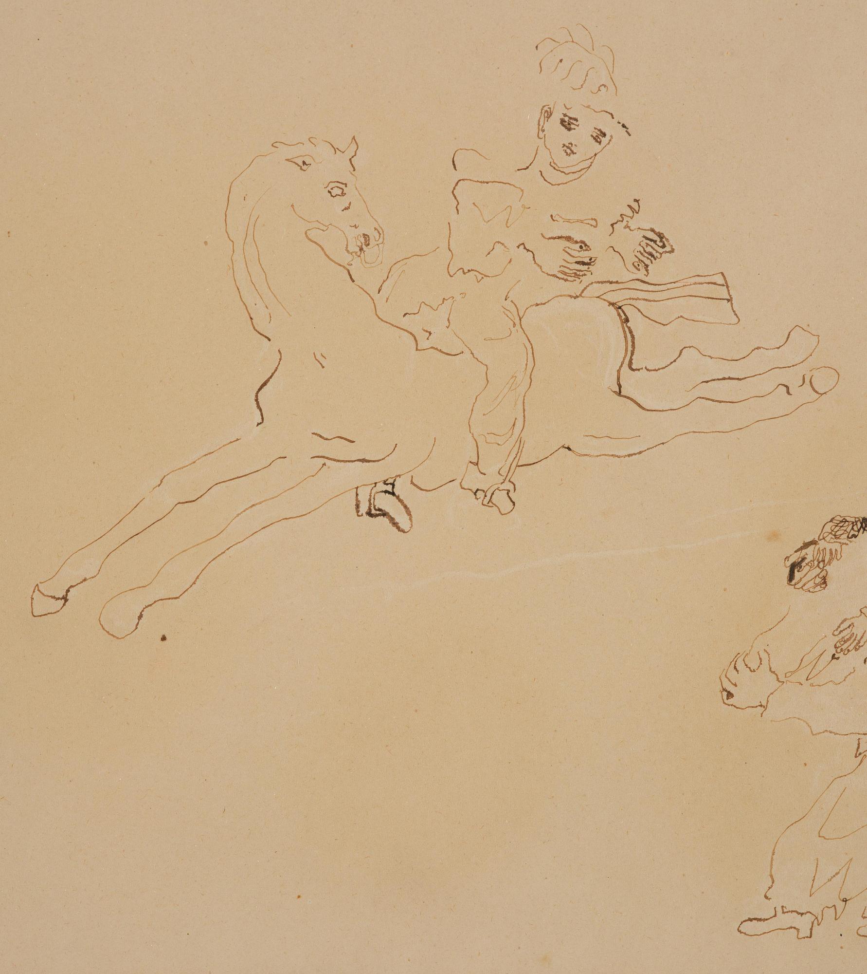 Carl Fredrik Hill, Rider in front of two figures.
