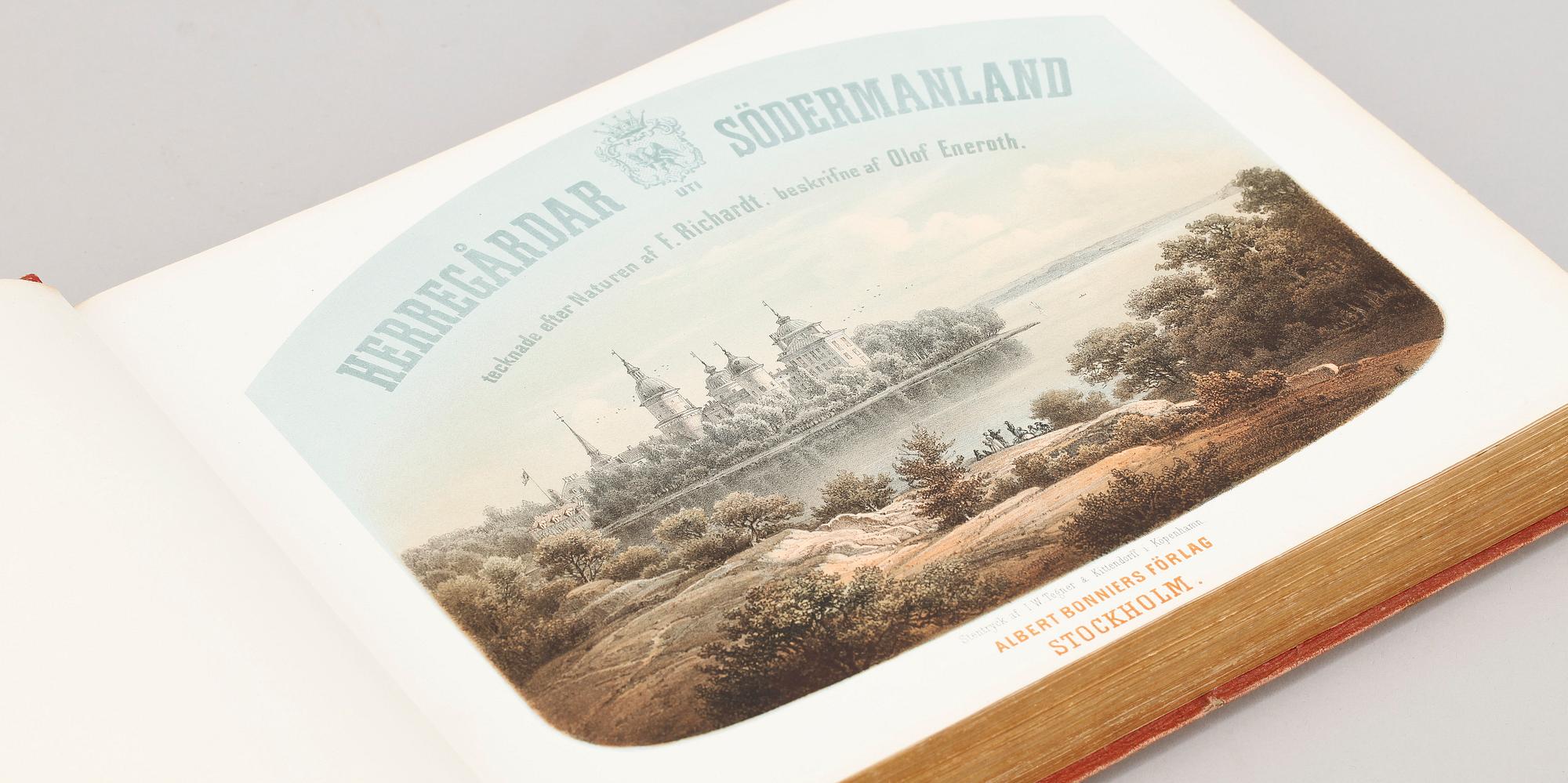 BOK, "Herregårdar och slott uti Södermanland", Olof Eneroth, Stockholm 1869.