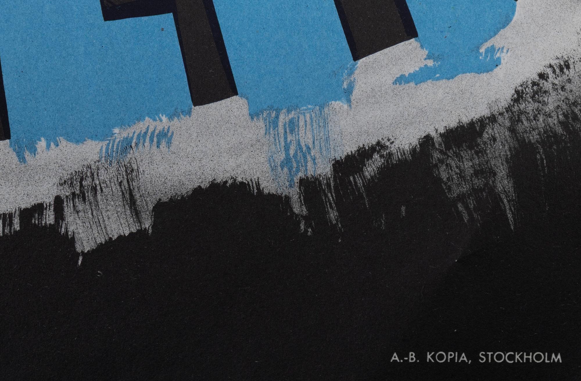 Gösta Åberg, filmaffisch, "Stromboli", 1950.