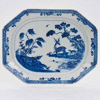 A blue and white dinner service,  Qing dynasty, Qianlong (1736-95). (90 pieces).