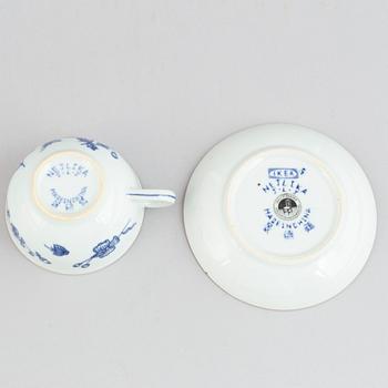 Kaffekoppar med fat, 12 st, "Nejlika", IKEA, 1700-talsserien, 1990-tal.