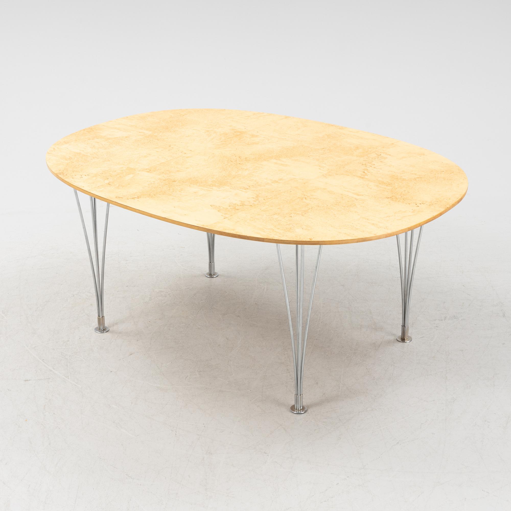 Bruno Mathsson & Piet Hein, a 'Superellips' table, Mathsson International, Sweden, second half of the 20th century.