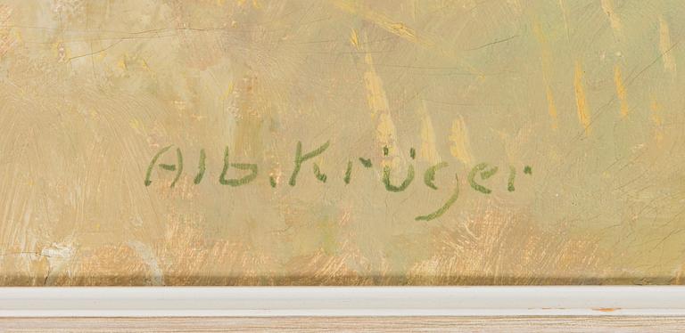Albert Krüger, oil on canvas, signed.
