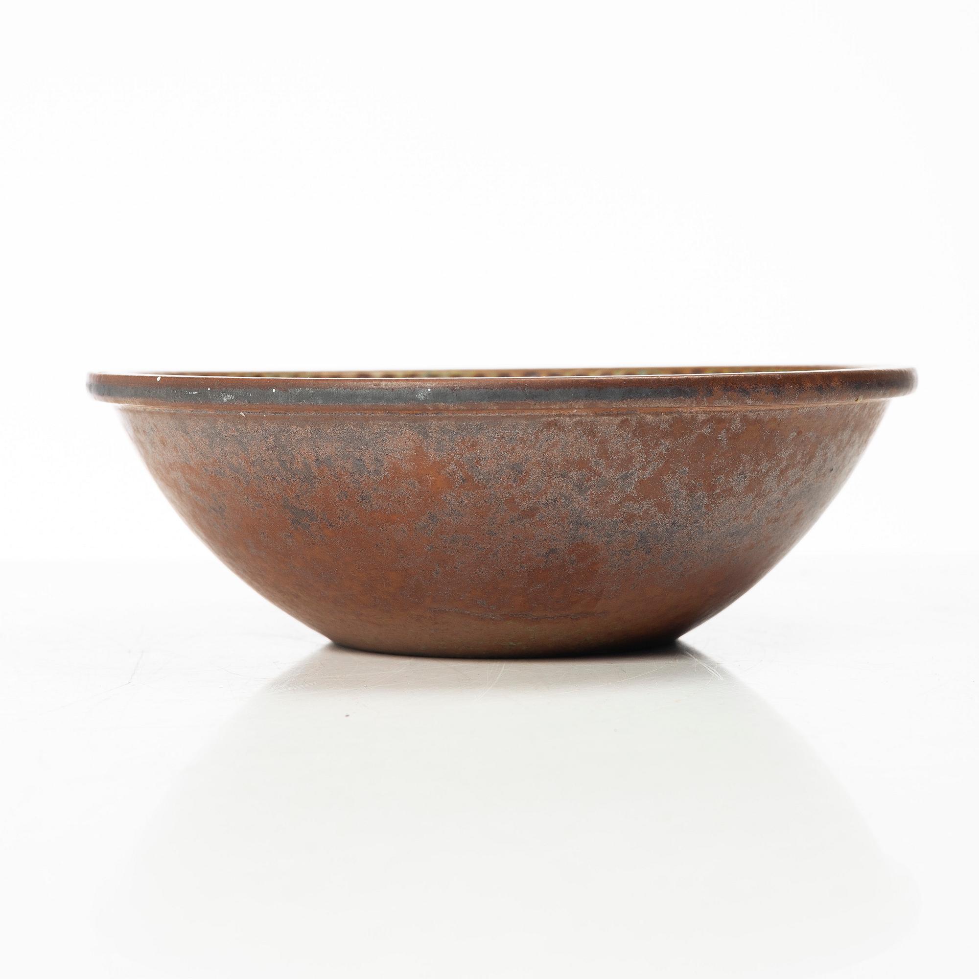 Stig Lindberg, a stoneware bowl, Gustavsbergs Studio, Sweden, 1965.