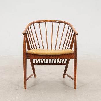 Sonna Rosén, armchair/"Solfjädern" 1950s/60s AB Nässjö Stolfabrik.