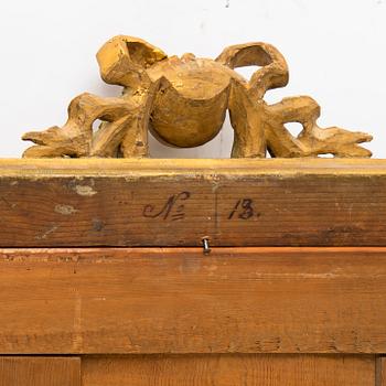 Spegel, gustaviansk, sent 1700-tal.