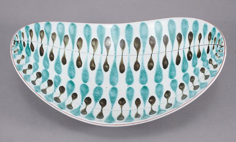 SKÅL, fajans, Stig Lindberg, Gustavsberg, omkring 1900-talets mitt.