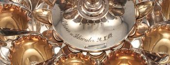 ÄGGSERVIS, nysilver, WMF, Tyskland, 1900-talets början.