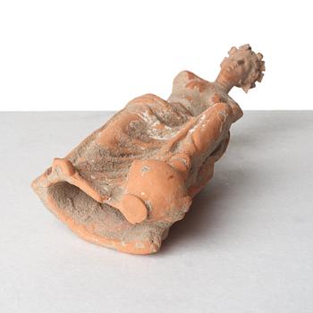 SKULPTUR, terracotta. Grekiskt, attisk, troligen 500-200 f. Kr.
