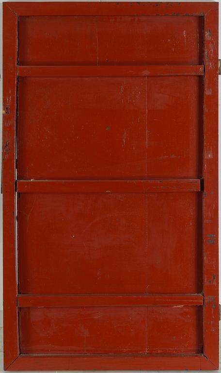 A Chinese wooden panel, Qing dynasty.