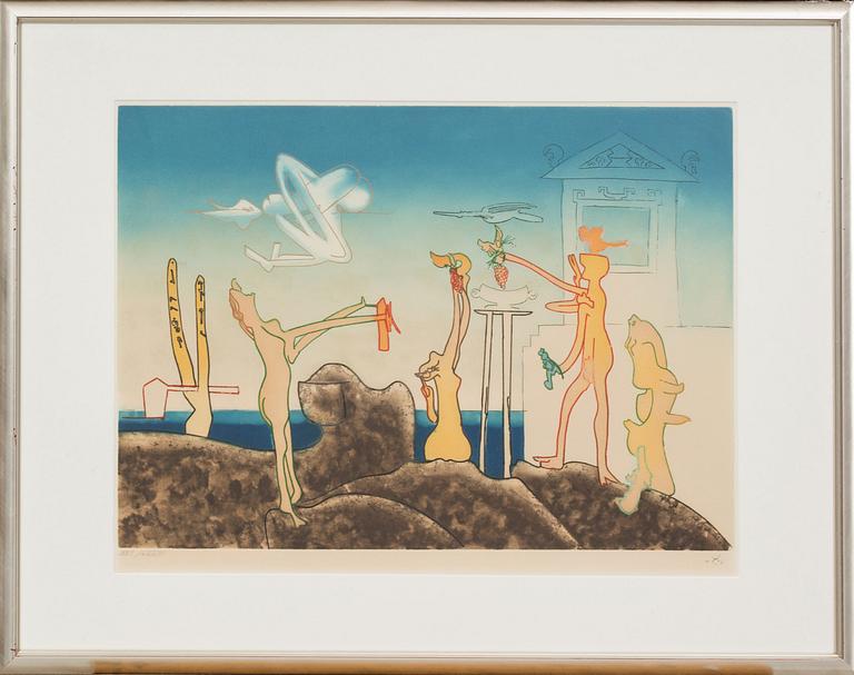 ROBERTO MATTA, aquatint in colours, signed and numbered XXXI/XXXIII.
