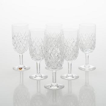 Ingeborg Lundin, glasservis, 18 delar, "Elisabeth", Orrefors, signerade OF.