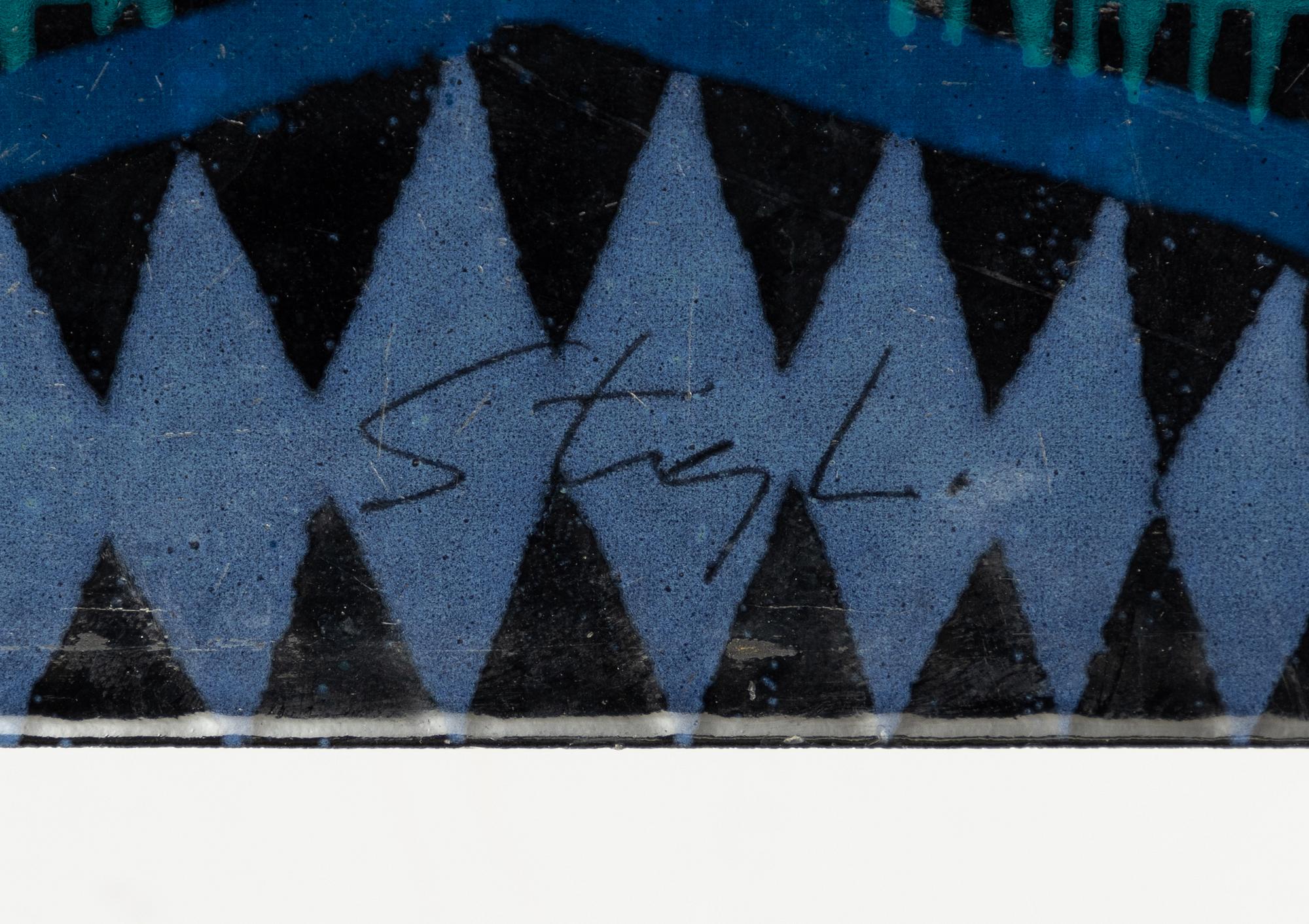 Stig Lindberg, skiva, emaljerad plåt.