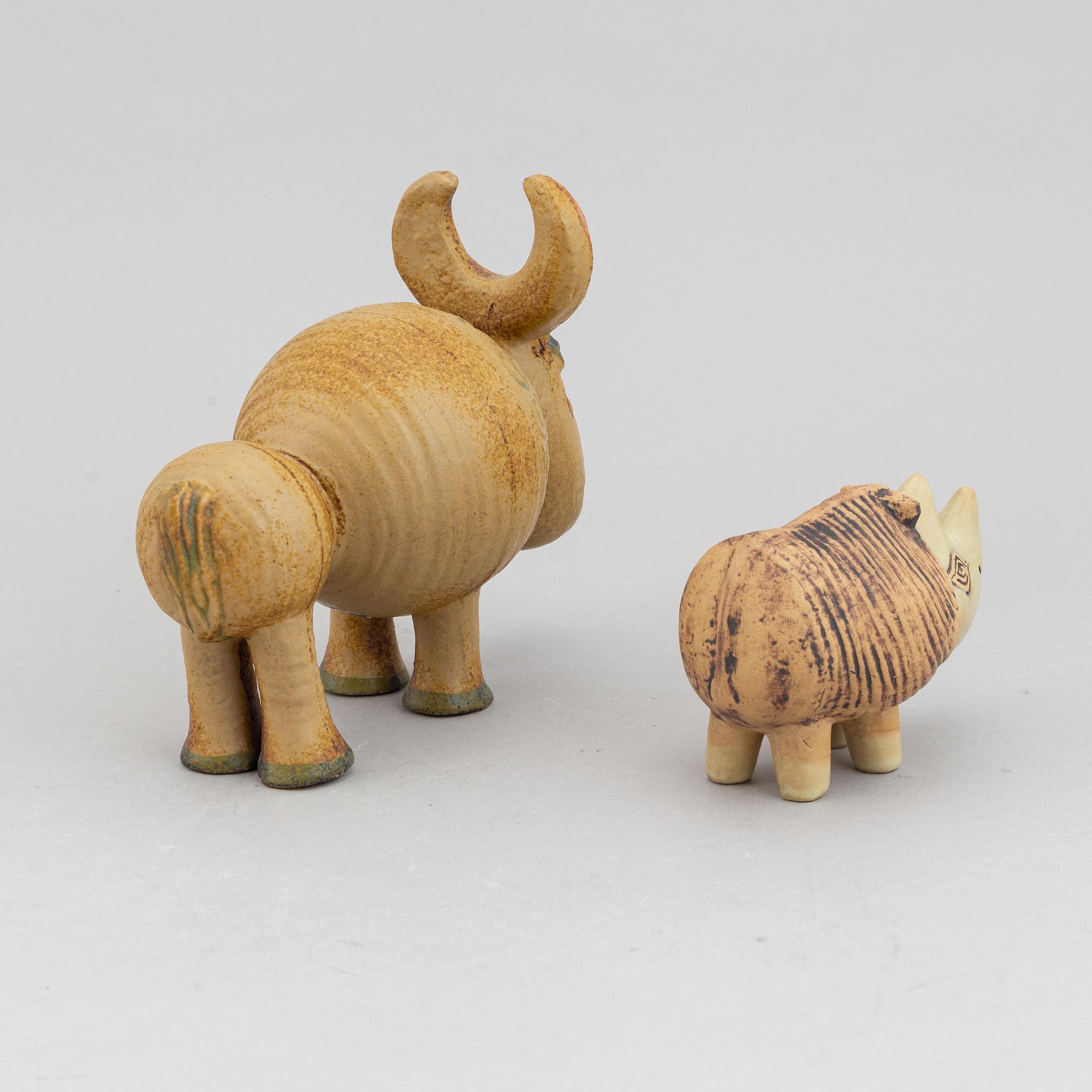 Lisa Larson, two stoneware figurines for Gustavsberg.
