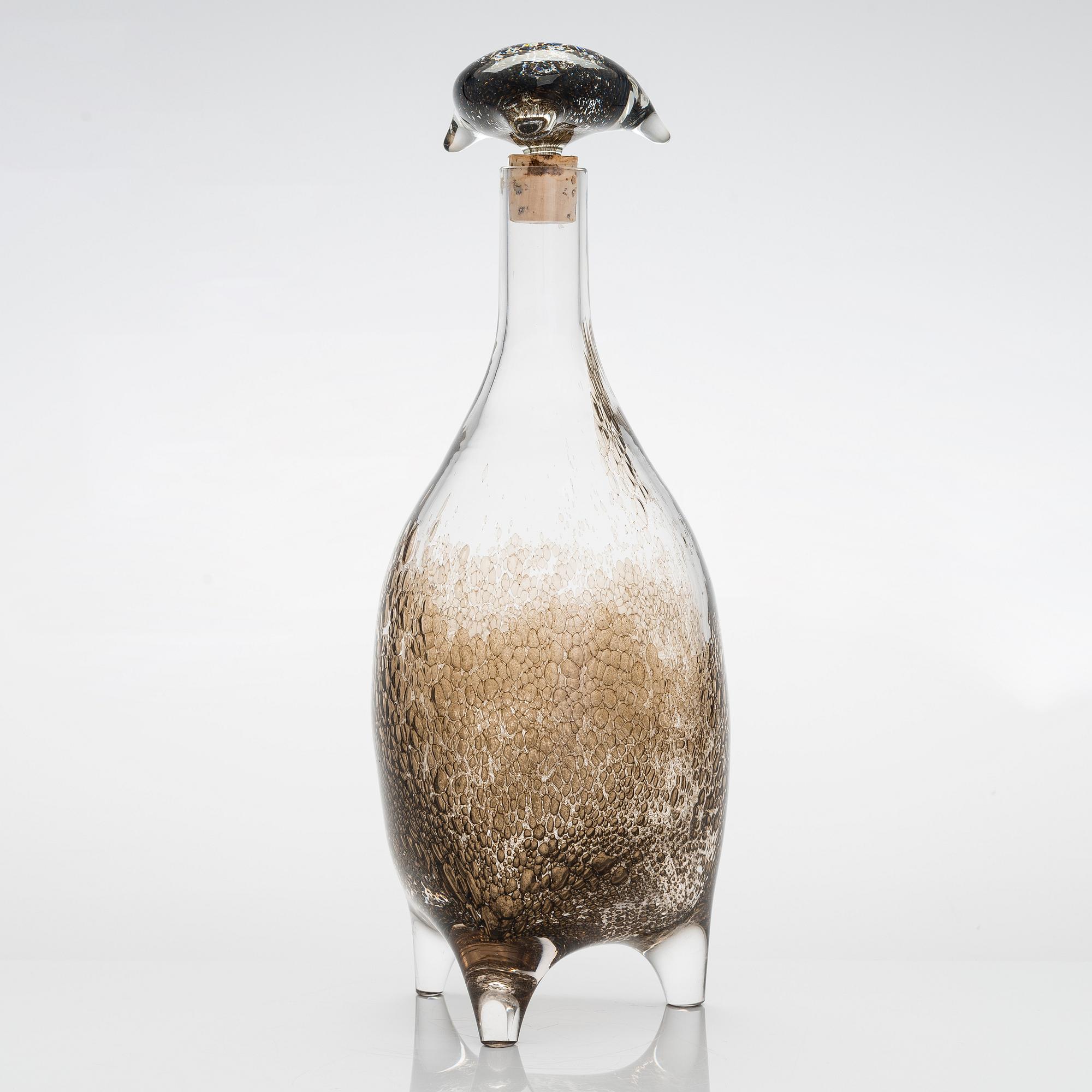 Björn Weckström, karaff, 'Napoleon', signerad Björn Weckstöm Nuutajärvi Notsjö.