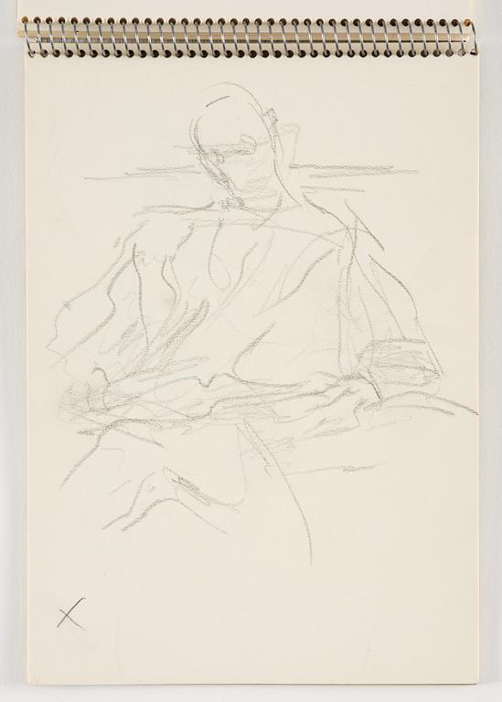 Lotte Laserstein, Skissblock med 19 teckningar varav 1 signerad.