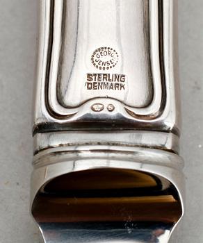 TÅRTSPADE, silver, Georg Jensen. Vikt med stålblad ca 96 g.