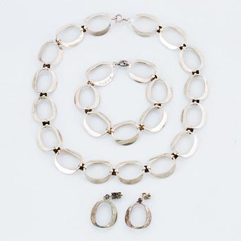 ALTON, necklace, bracelet, earrings, silver.