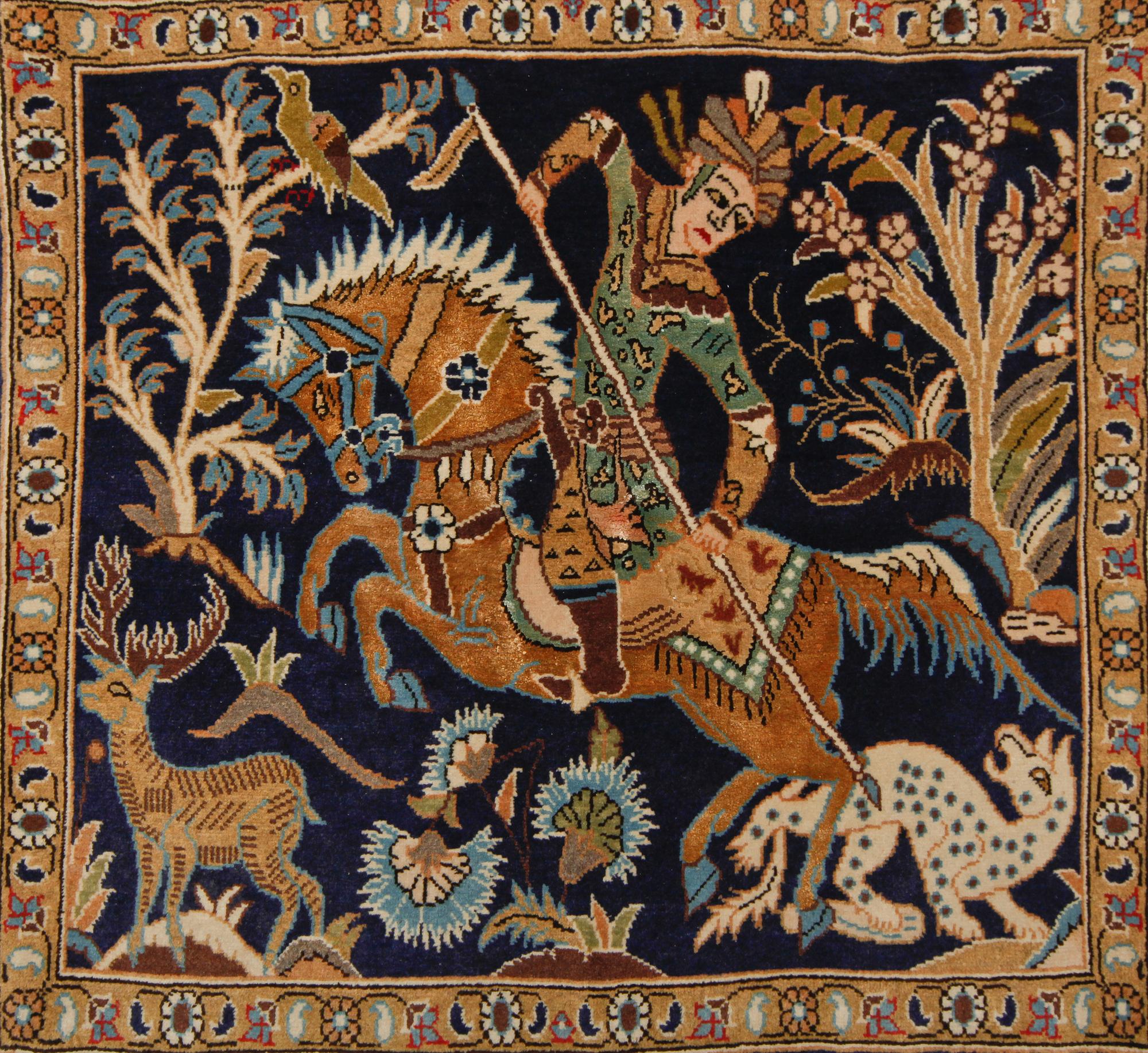 MATTOR, 2 st, möjligen ghom, old, 61 x 67 respektive 57 x 57 cm.