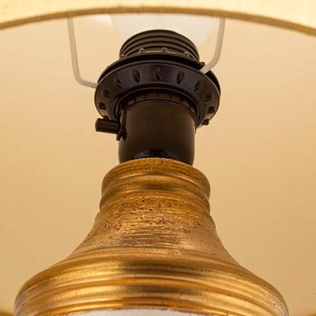 A pair of Bitossi stoneware table lamps, Bergboms, second half of the 20th century.