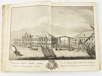 The rare Makhaev wall map of St. Petersburg, with other views and maps, 1753, 1741 and 1739.
