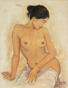 Unknown artist, 20th century, possibly Bali, Sitting model.