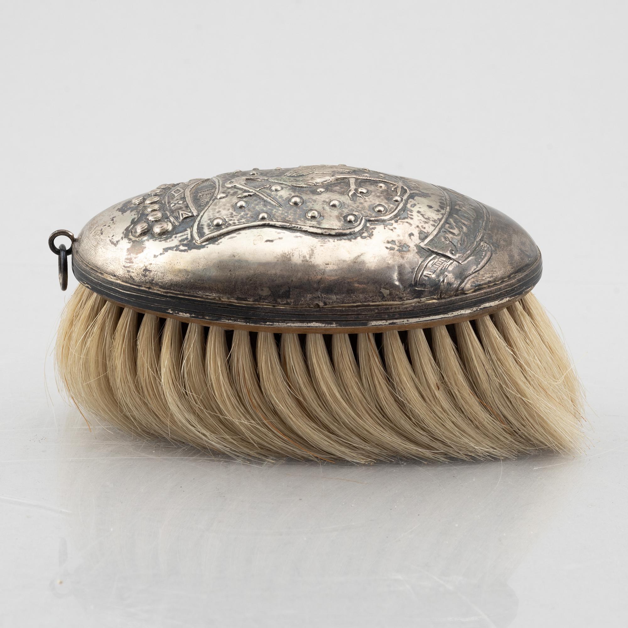 Borste, silver och trä, Haag, Holland, 1800-tal.