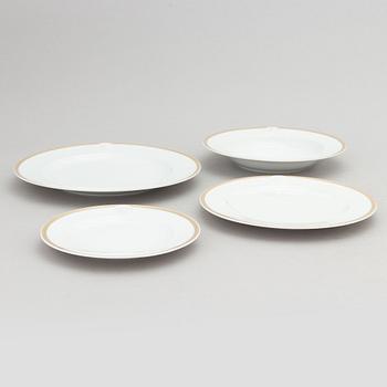 Versace, tableware, 29 pcs, porcelain, "Ikarus Medallion Méandre d'Or", Rosenthal.