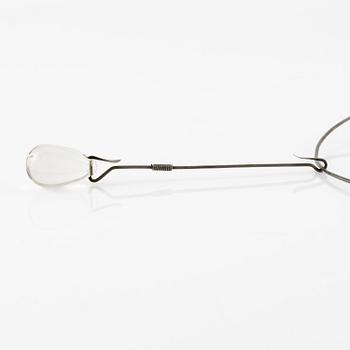 Vivianna Torun Bülow-Hübe, a necklace, silver with a glass drop, excecuted in her own studio most likely 1950's.