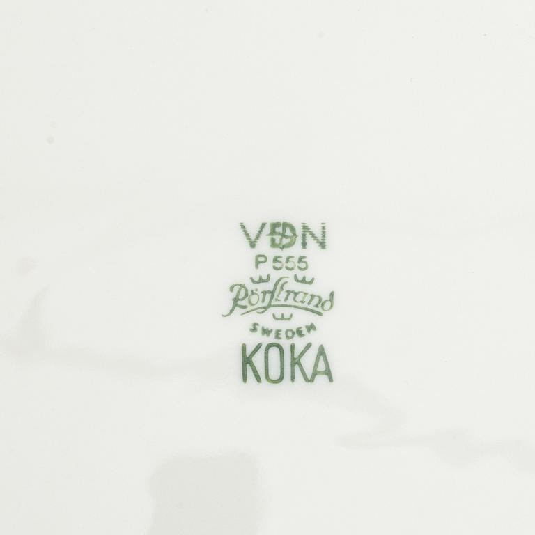 Hertha Bengtson, tallrikar, 44 st, "Koka", Rörstrand.