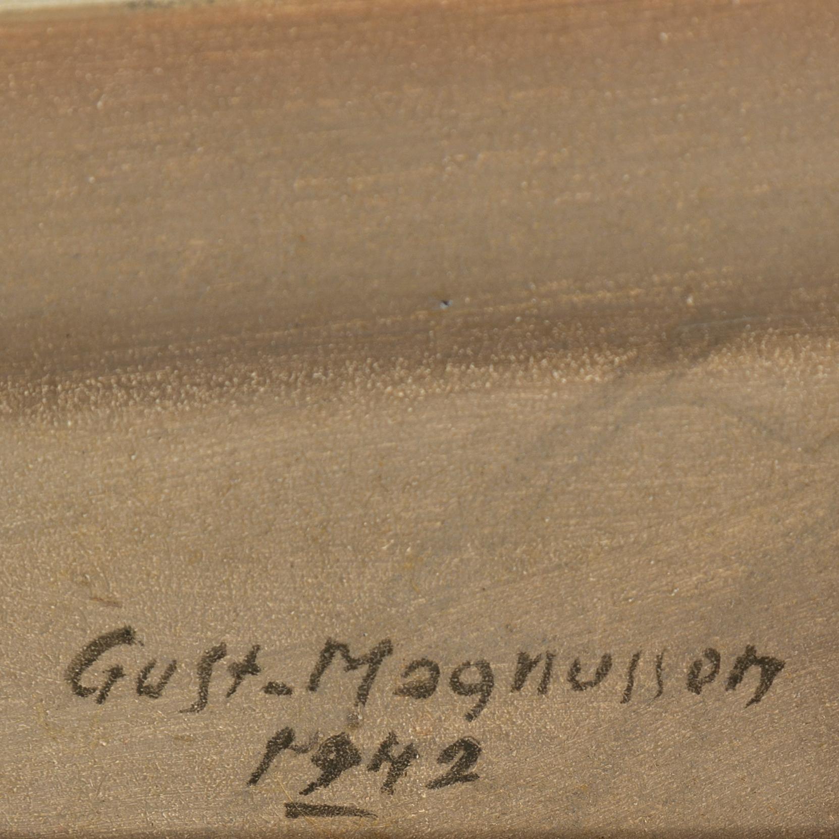 GUSTAF MAGNUSSON, oil on panel, signed and dated 1942.