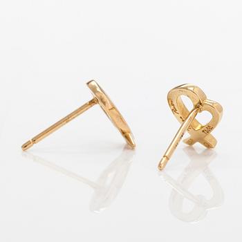 Tiffany & Co, Paloma Picasso, a pair of 18K yellow gold 'Loving Heart' earrings.