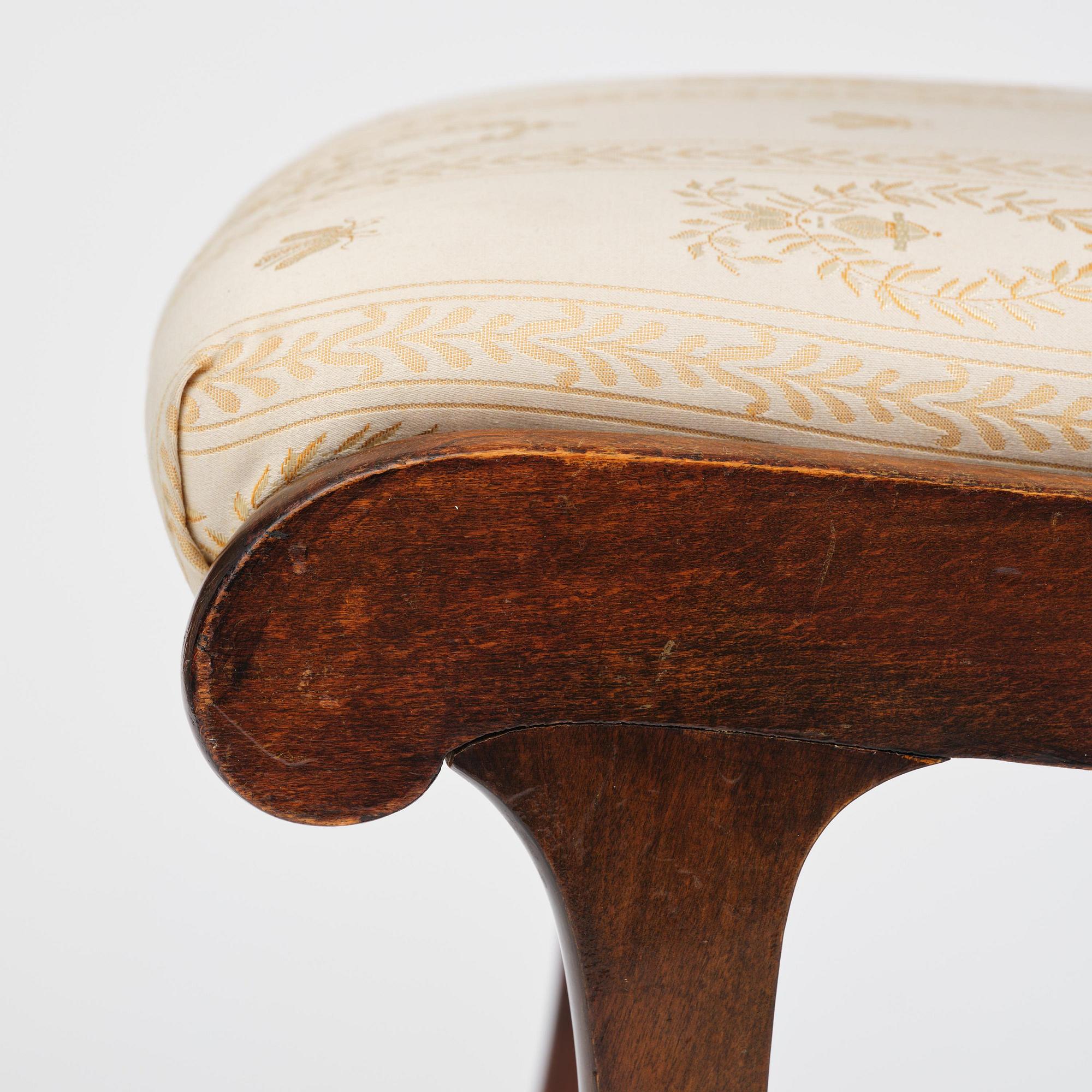 A set of six Danish Empire mahogany 'Klismos' chairs, Copenhagen, early 18th century.